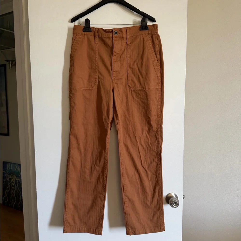 Madewell Warm Hickory Orange The Perfect Vintage Straight Workwear Pant size 29 - Picture 4 of 9